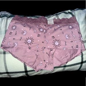 Light purple space themed boy short panty